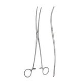 Miltex Forcep Dressing Bozeman Vantage 10-1/2" Serrated Double Curve Stainless Steel Each - Integra Miltex - V97-622