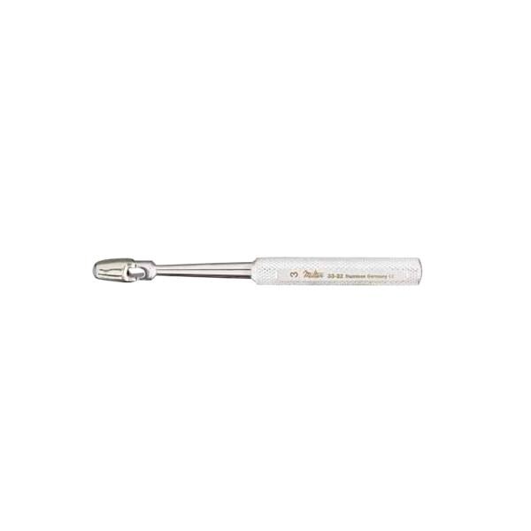 Miltex Biopsy Punch Dermal Keyes 4mm 4mm Bite Ribbed Handle Stainless Steel Reusable Each - Integra Miltex - 33-24