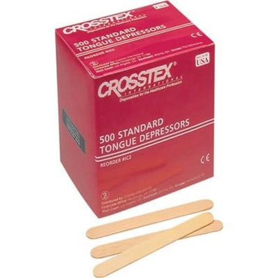 Crosstex International Tongue Depressor Wood Non Sterile Standard 500/Bx - IC