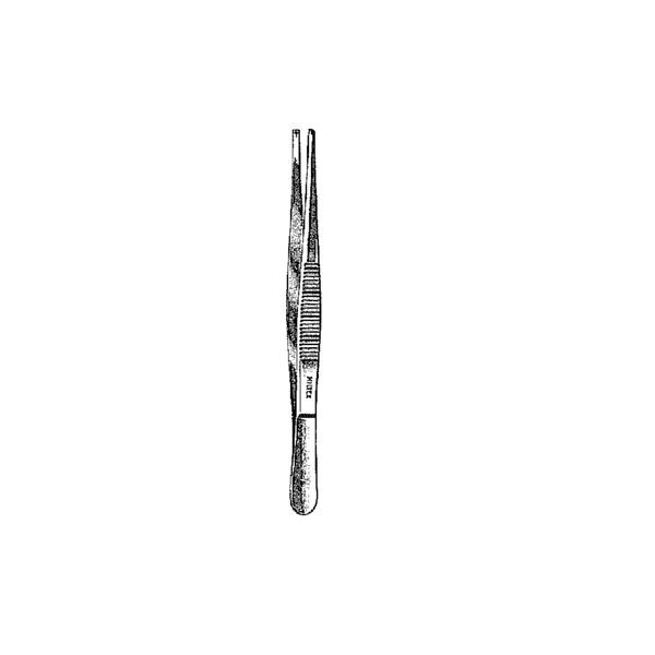 Miltex Forcep Tissue 5-1/2" Straight 2x3 Teeth Stainless Steel Each - Integra Miltex - 6-64