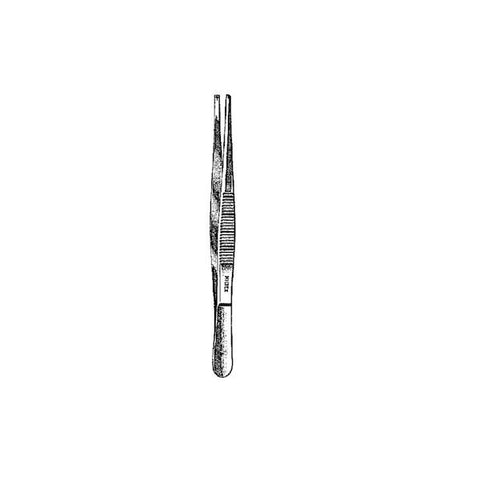 Miltex Forcep Tissue 5-1/2" Straight 2x3 Teeth Stainless Steel Each - Integra Miltex - 6-64