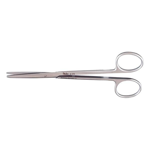 Miltex Scissors Metzenbaum 5-1/2" Blunt/Blunt Straight Standard Stainless Steel Each - Integra Miltex - 5-179