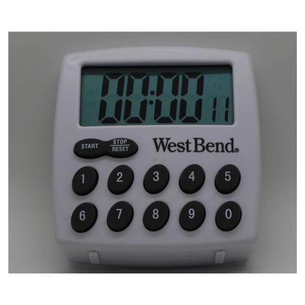 Wolf X Timer Digital WestBend White 1/2x2-5/16x2-1/16" Small With Spring Clip/Magnet Each - Ray - 18906