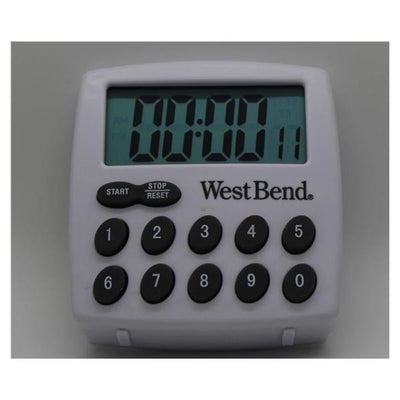 Wolf X Timer Digital WestBend White 1/2x2-5/16x2-1/16" Small With Spring Clip/Magnet Each - Ray - 18906