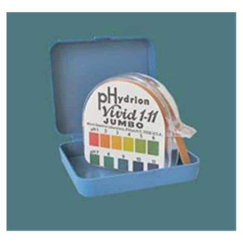 Caltech Industries, Inc Hydrion Micro Essential Lab pH Test Strip 0-3 Range 50'/Rl - HJ600