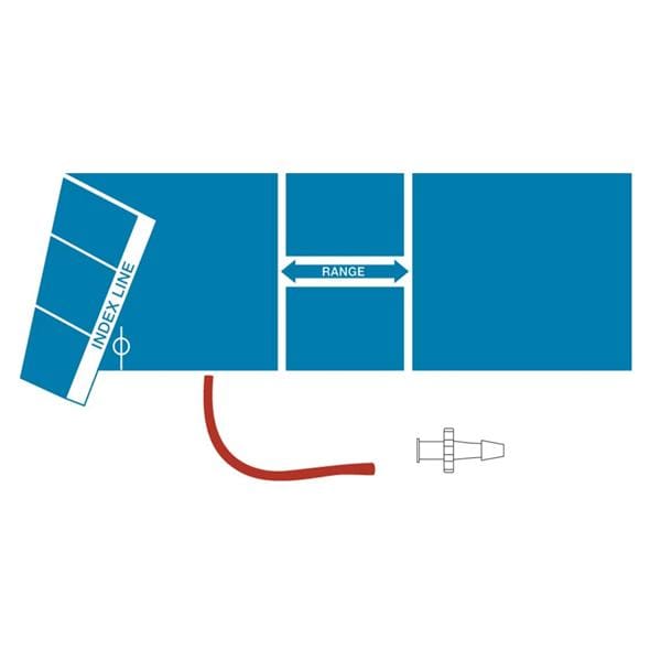 W A Baum Co Inc Cuff & Inflation Bag BP Calibrated V-Lok F/ Dtscp Mntr 25-35 Adlt Arm Blu Eachch - 1880SSLLNL