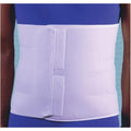 Frank Stubbs Co Inc Binder Compression Deluxe Adult Abdominal Elastic 4Pnl White Size 12" Small Each - 1084S