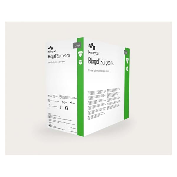 Molnlycke Healthcare Gloves Surgical Biogel Powder-Free Latex 6.5 Sterile Straw 50Pr/Bx, 4 BX/CA - 30465