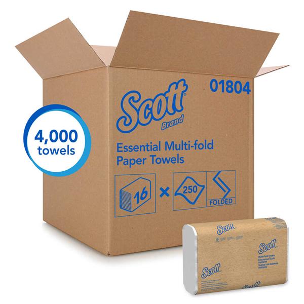 Kimberly Clark Professional Towel Hand Scott Multifold White 9.2 in x 9.4 in 4000/Ca - 1804