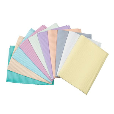 Crosstex International Towel Patient Econoback 19 in x 13 in Aqua 3 Ply Tissue / Poly 500/Ca - WEXAQ
