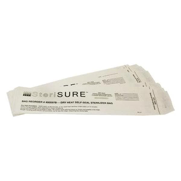 Steri Bag Sterilization Steri-Dent 2.5 in 1.5 in Clear 250/Bx - Dent Corp - 400597B