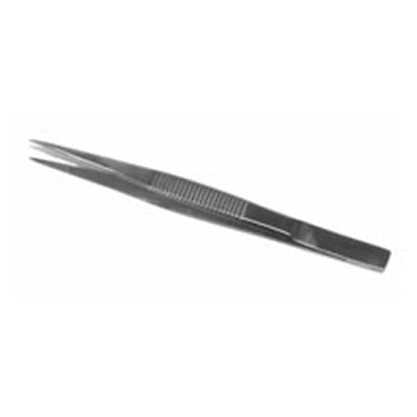 Centurion Medical Products Forcep Splinter 4-1/2" Fine Point Serrated Stainless Steel Disposable 20/ca - 66165
