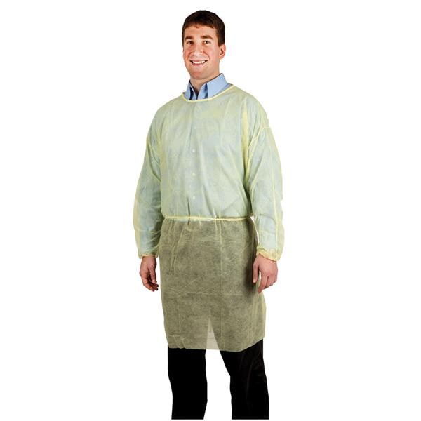 Henry Schein Inc. Gown Isolation Disposable SMS Size X-Large Yellow 10/Pk, 5 PK/CA - 1014096