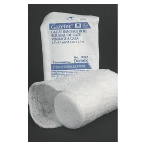 Integra LifeSciences Corp Bandage Gazetex 4.5"x147" Gauze Cotton Roll LF Sterile 1/Pk, 100 PK/CA - 9322