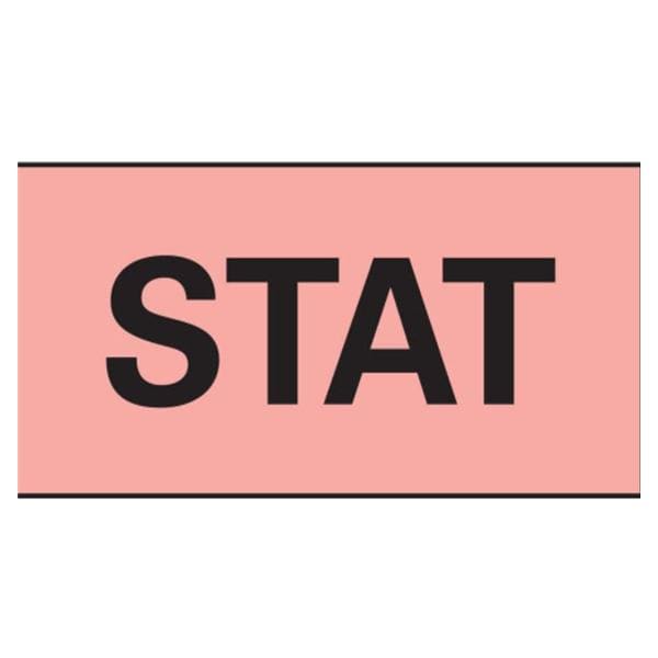 TimeMed a Div of PDC Label Stat TimeMed 0.5 in x 1 in Fluorescent Red 1000/RL - STBC-0816