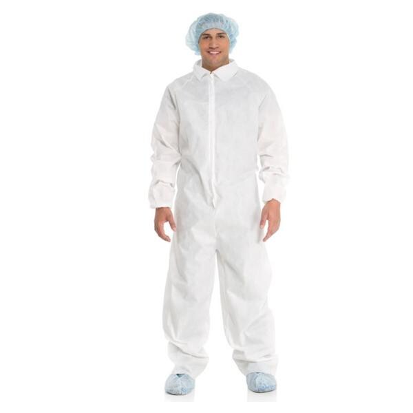 O & M Halyard Coverall Staff Disposable X-Large White 24/Ca - 10085