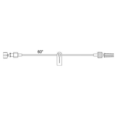 Smiths Medical ASD, Inc IV Extension Set Medex 60" Male Luer Lock Adapter Primary Infusion 50/Ca - MX448-L60