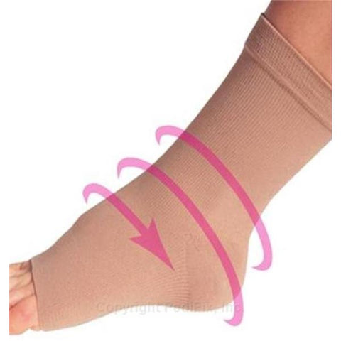 Pedifix, Inc Sleeve Compression Pedi-Smart Ankt 100% Spandex Tan Sz 4 9.5-10.25" Universal Each - 6020-#4