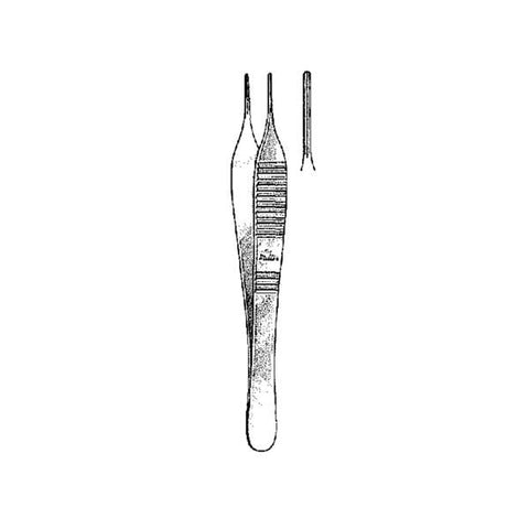 Miltex Forceps Tissue Debakey-Adson 4-3/4" 1.5mm Wide Atraumatic Tip Stainless Steel Each - Integra Miltex - 6-125