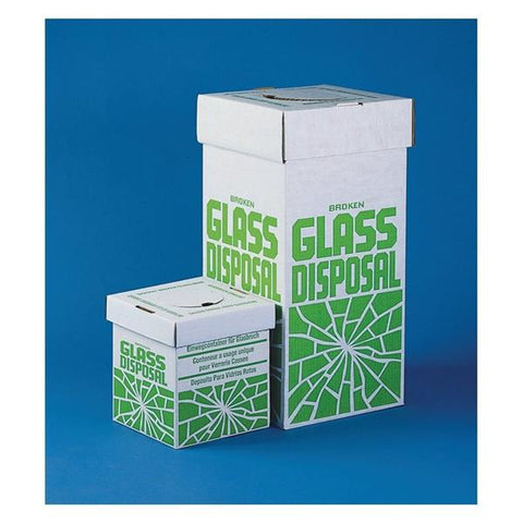Bel SP Scienceware Glass Disposal Box Cardboard 10L White/Green Non-Sterile 6/PK - Art Products - F246530001