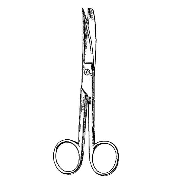 Miltex Scissors Operating 5-1/2" Sharp/Blunt Curved Standard Tungsten Carbide Each - Integra Miltex - 5-46TC