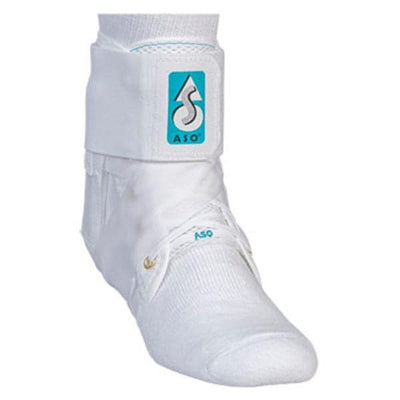 Medical Specialties Brace Stabilizer ASO Ank Ballistic Nylon BLat White Sz Md 12-13" Universal Each - 223184