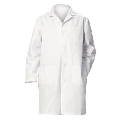Fashion Seal Lab Coat Knee Length 100% Sanforized Cotton Heavyweight Twill M Wht Sz 36 41" Each - 420-36