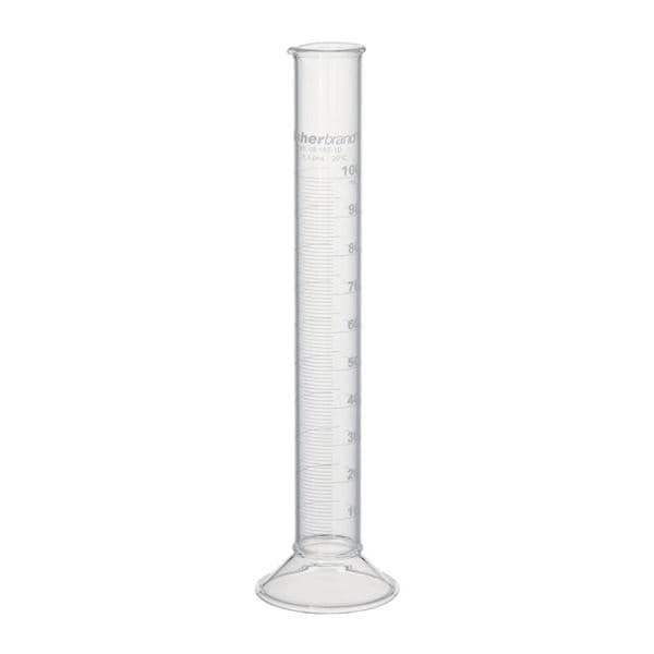 Fisher Scientific Co. Fisherbrand Class B Cylinder Glass Pour Spout White 260mm 100mL Each - 08-557-1D