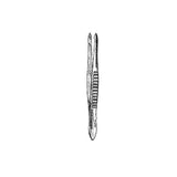 Miltex Forcep Cilia Beaupre 4-1/2" 12mm Long Jaw Smooth 45 Degree Angle SS Each - Integra Miltex - 18-1114