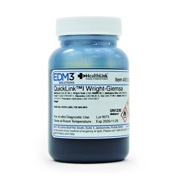 EDML, LLC QuickLink I Wright Giemsa Stain 3oz Each - 400129