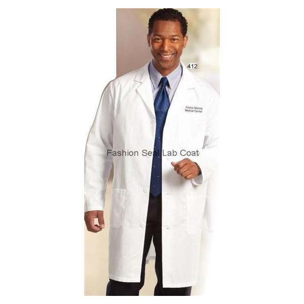 Fashion Seal Lab Coat 80% Polyester / 20% Cotton Mens White Large Each - 412-L