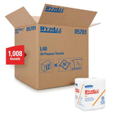 Kimberly Clark Professional Wipes WypAll L40 12.5 in x 13 in White 1008/Ca - 5701
