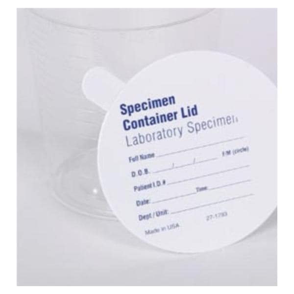 Medegen Medical Products, LLC Lid Specimen Paper Printed 500/Ca - 2267