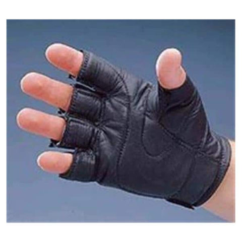 Roylan div of Patterson Med Gloves Anti-Vibration Workhard Leather Small Black Half Finger Each - CA937261