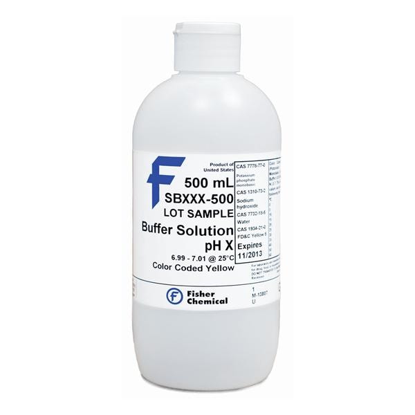 Fisher Scientific Co. Buffer Solution Yellow 500mL Poly Bottle 1/Bt - SB107500