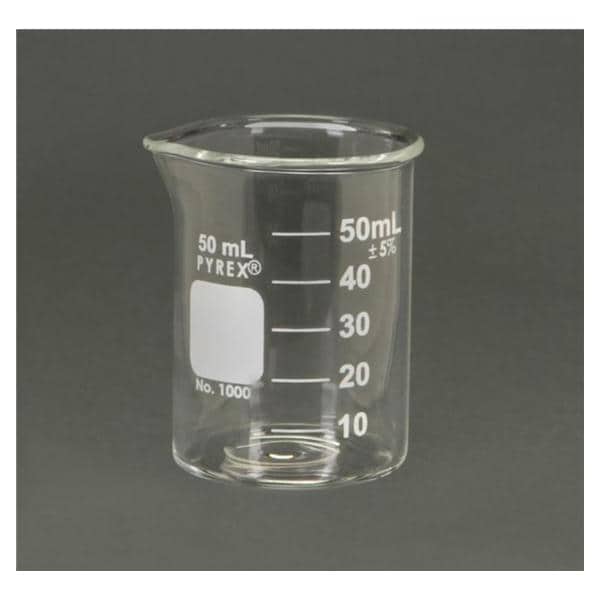 Fisher Scientific Co. Pyrex Griffin Beaker 50mL 12/Pk - 1000-50