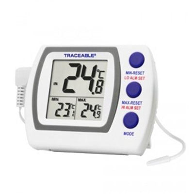 Fisher Scientific Co. Thrmtr Lb Traceable -50-70C/-58-158F Dgtl 3 LCD Dspl Btl Snsr 3.25x3.25" 2Scl Each - S66278