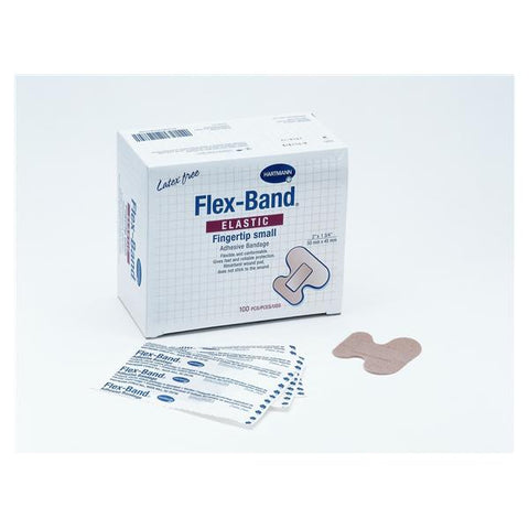 Hartmann USA Bandage Fabric Flex-Band Fingertip 2x1.75" Flexible Flesh LF 100/Box, 24 BX/CA - 46200001