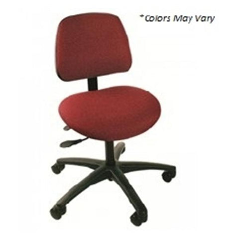 Brewer Custom Products Stool Laboratory Cloth & Vinyl Task Series BlackCasetr Adj Bckrst 5 Lg Each - VT-3-C