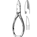 Sklar Instruments Nipper Nail English Anvil 5-1/2" Straight Back Double Spring Stainless Steel Each - 97-1056