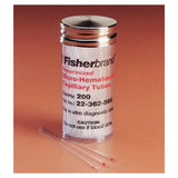 Fisher Scientific Co. Fisherbrand Microhematocrit Capillary Tube Glass 70uL Sealant 200/Pk - 22362574