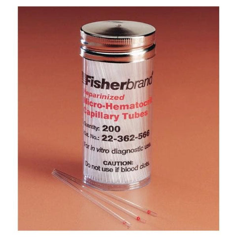 Fisher Scientific Co. Fisherbrand Microhematocrit Capillary Tube Glass 70uL Sealant 200/Pk - 22362574