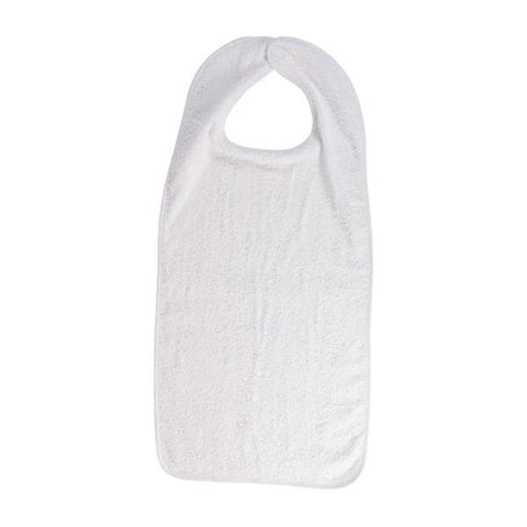 Duro Bib 17.75 in x 26.5 in White Terrycloth 12/Pk - Med Industries, Inc. - 532-6013-1900
