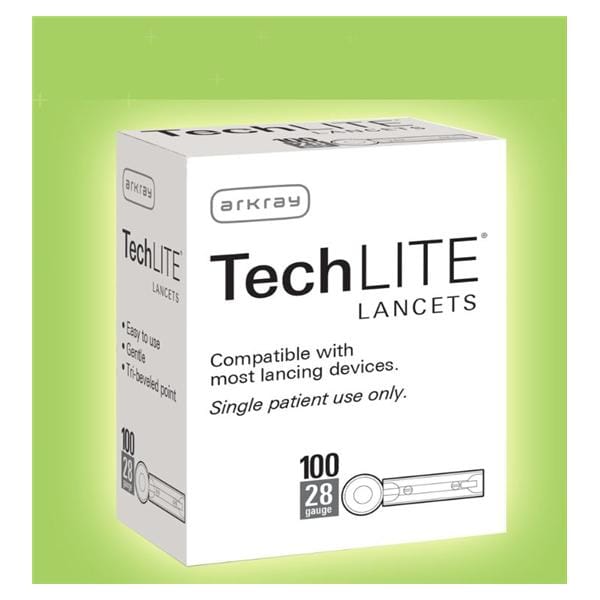 Hypoguard Corporation Lancet TechLite 28gx2.8-3.1mm Sterile Blue Incision Device 100/Bx - 880128