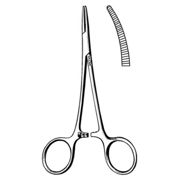Sklar Instruments Forcep Hemostatic Halsted Mosquito Sklarlite 5" Serrated Curved SS Each - 23-2106