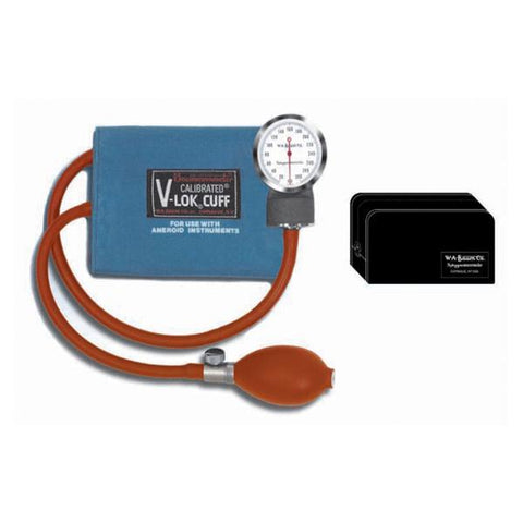W A Baum Co Inc Sphygmomanometer Aneroid Calibrated V-Lok 10-19 Inf Arm Dl Dspl Medium Blue Eachch - 1052NL