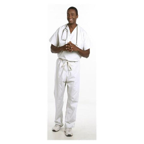Fashion Seal Scrub Pant Unisex Medium White Each - 811-M