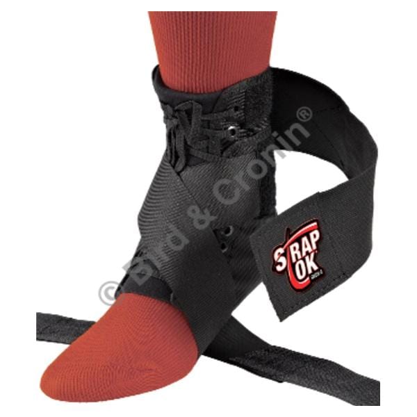 Bird & Cronin Brace Support Swede-O Strap Lok Ank Nyl Black Sz M8-10/W10-11 Md Univ Each - 8142373