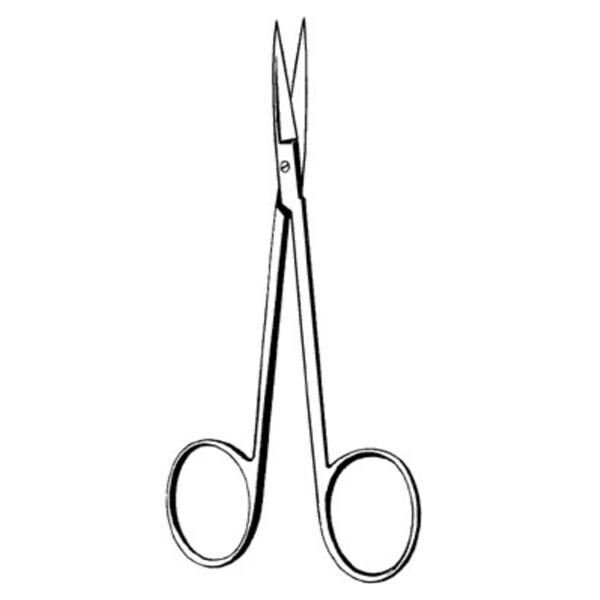 Sklar Instruments Scissors Iris Merit 4-1/2" Sharp/Sharp Smooth Straight Stainless Steel Each - 98-104