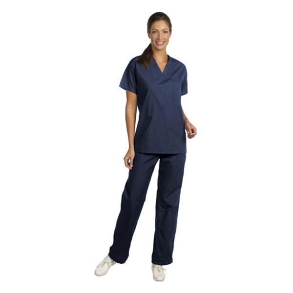 Fashion Seal Shirt Scrub 100% Cotton Unisex Navy Medium Reversible 1 Pocket Each - 6719-M